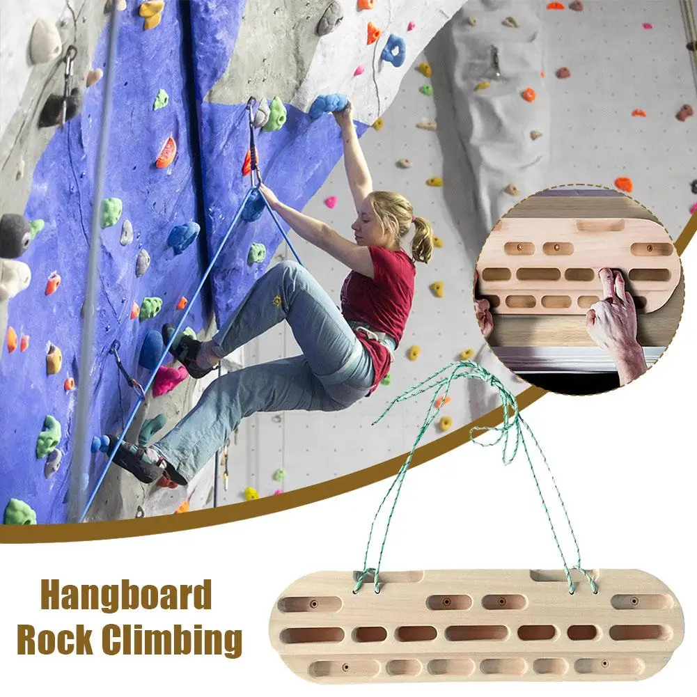

Home Rock Climbing Hangboard Wooden Hand Grip Strengthener Equipment Exerciser Training Finger Forearm Fitness Climbing Gri N3B4