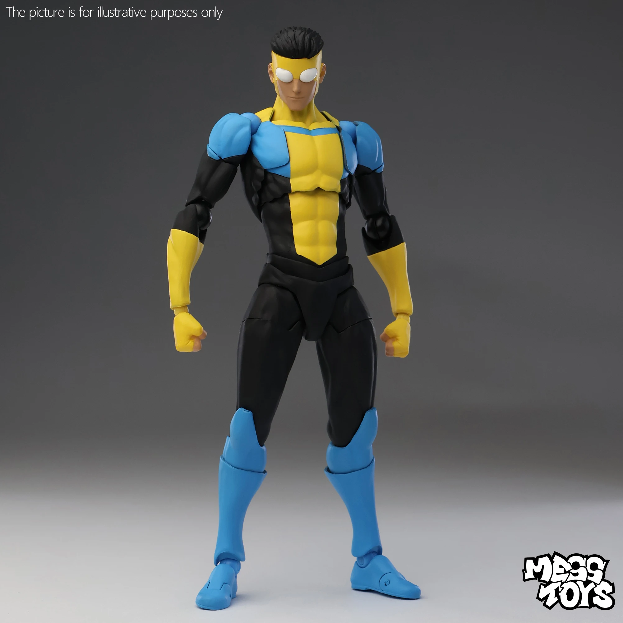 New Mess Toys Invincible Mark Grayson Classic First Suit Blue-Black New Suit Toys Gifts Collectibles Action Figure For Hobbyist