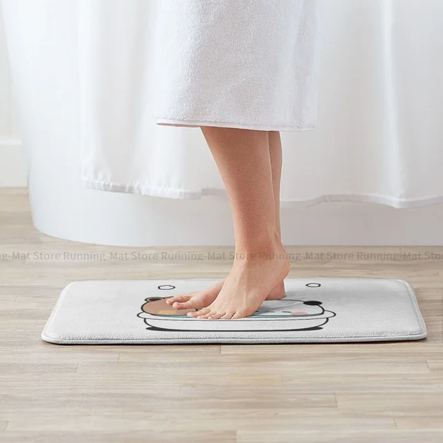 Bubu Dudu Rajzfilm Nem Csúszás Nélküli Ajtómedve És Panda Fürdőfürdő Hálószoba Szőnyeg Üdvözlő Szőnyegek Dekoráció - Image 5