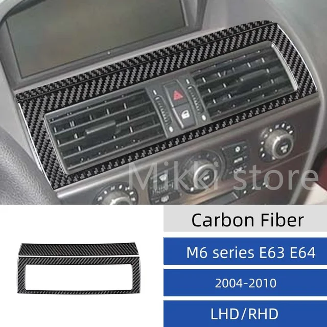 Bmw 6シリーズM6 04-10 E63 E64炭素繊維ノブギアシフトボックスカバー 