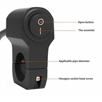 Motorcycle handlebar switch headlights controls Motorcycle parts black switch spotlights motorcycle electronics accessories - Image 4