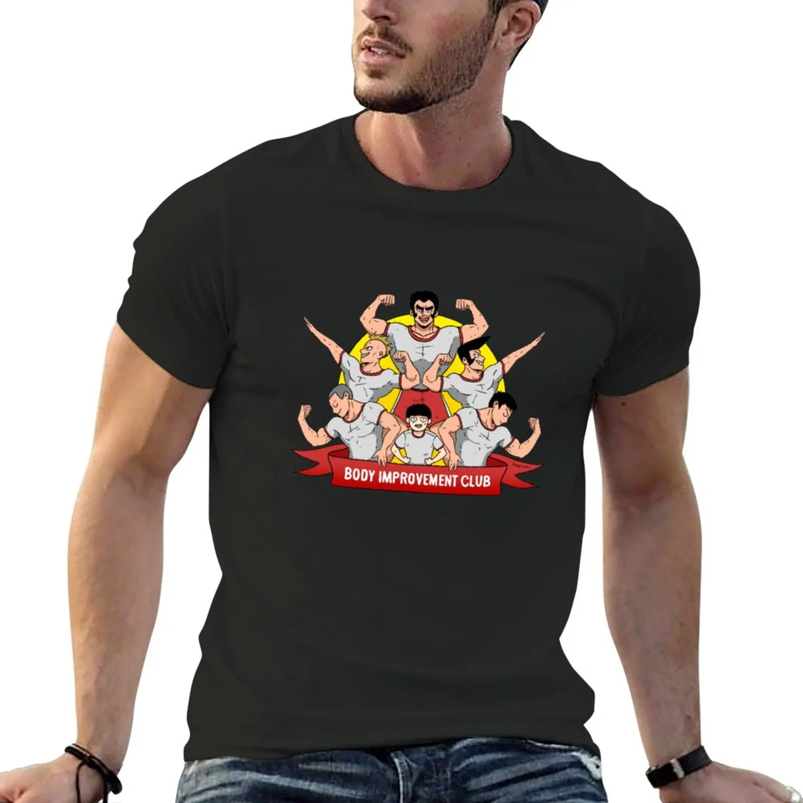 

Body Improvement Club! T-Shirt summer top plus size t shirts black t-shirts for men