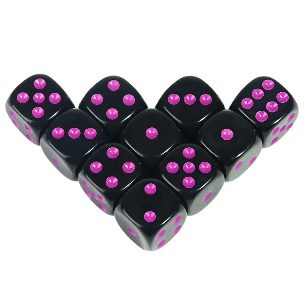Rounded Corner Six-Sided 16mm Game Dice for Board Games, RPGs, and Educational Use