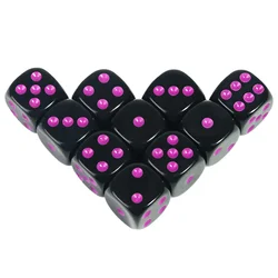 Rounded Corner Six - Sided 16mm Game Dice for Board Games, RPGs, and Educational Use (PURPLE)