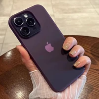Ultra Thin Matte Hard PC Translucent Clear Phone Case For iPhone 16 Pro 15 14 Plus 13 12 Pro Max Shockproof Slim Skin Back Cover 6