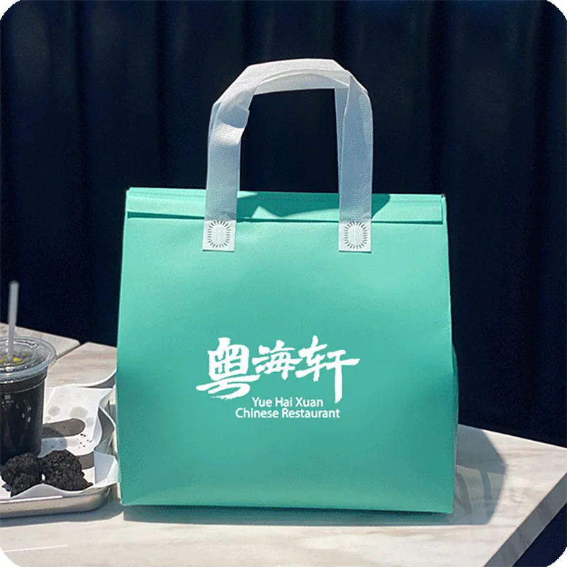 10pcs Non-Woven Insulated Tote Bags Reusable Fabric Pouches for Food, Cake, Drinks, Gro... - SKU NITB1058 - UGI Packaging