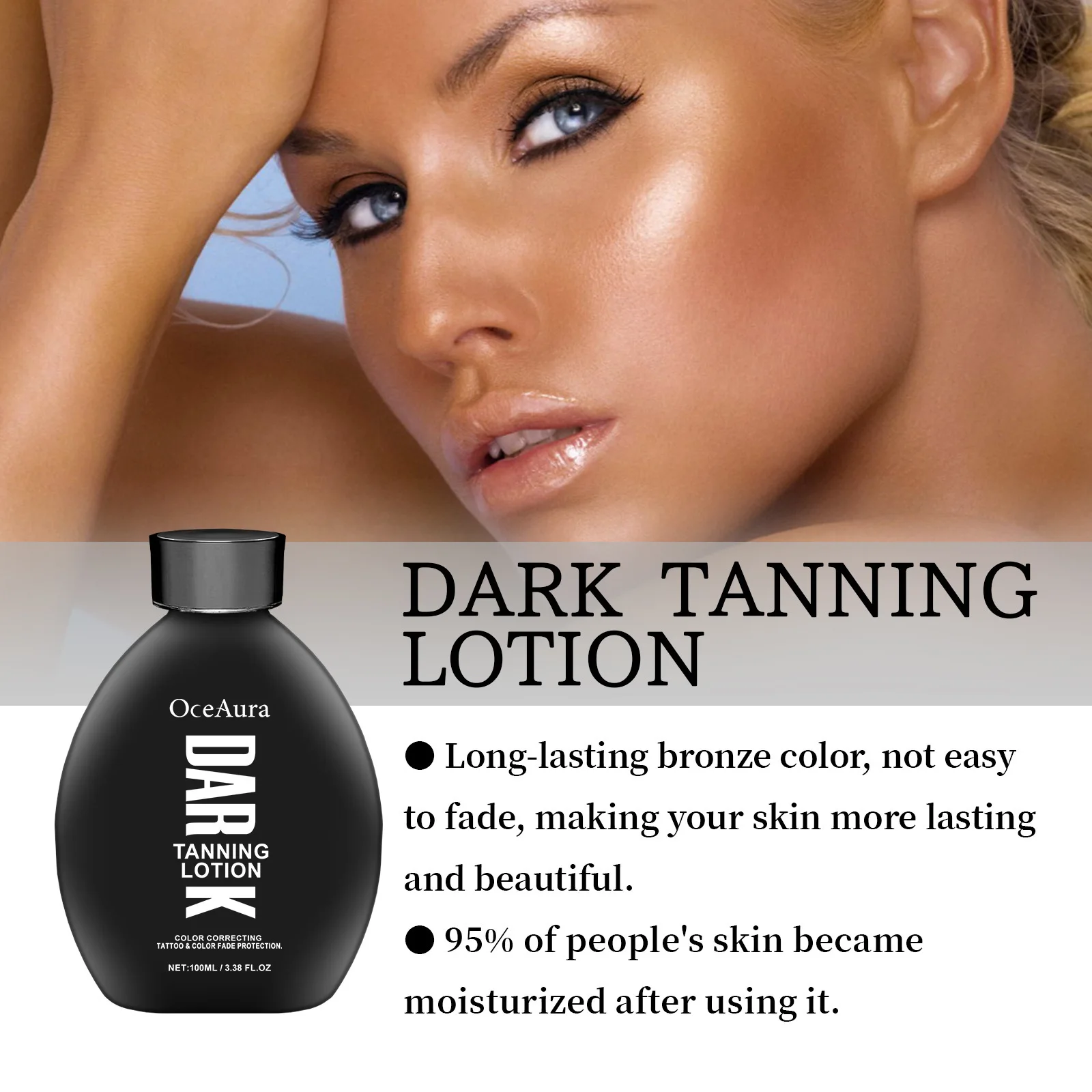 New Tanning Cream Face Body Long Lasting Bronzer Tanner Darker Suntan Protect Radiation Nourishing Natural Self-Tanning Lotion