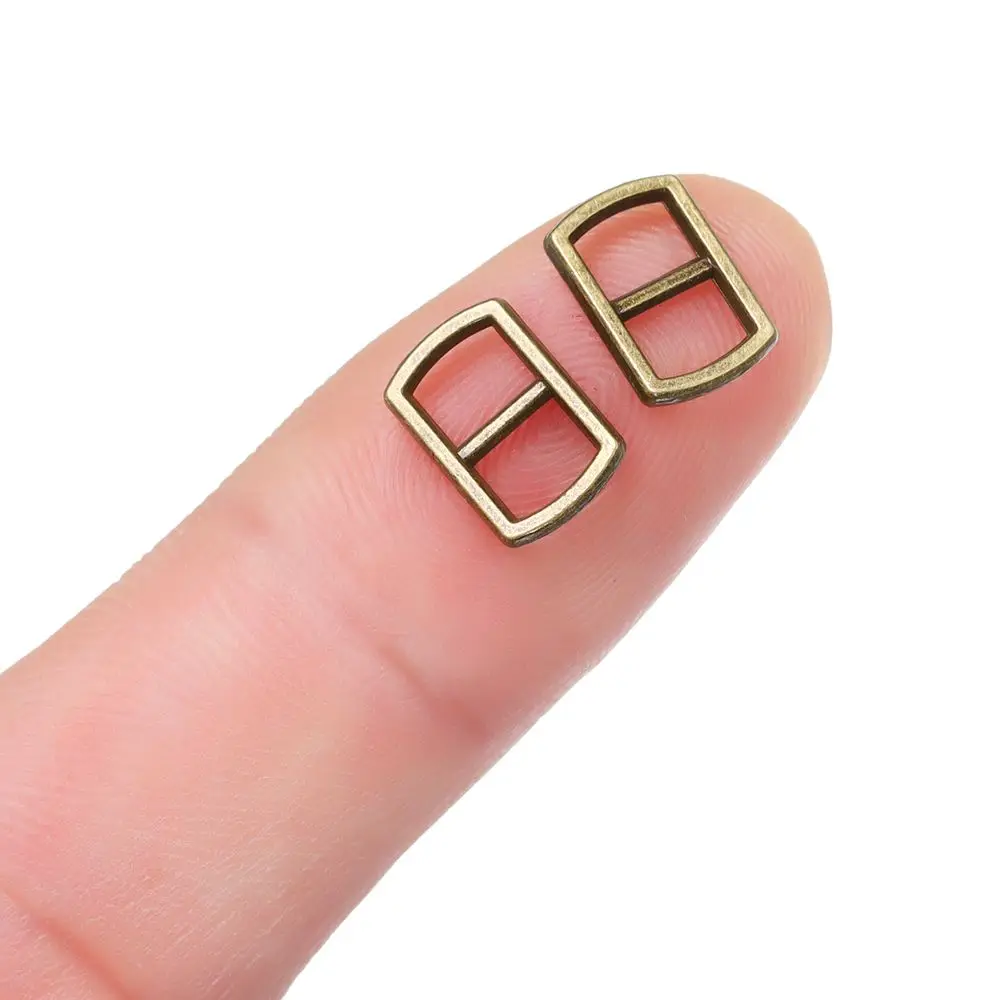 Mini Metal Tri Glide Belt Buckles for Doll Clothes Accessories