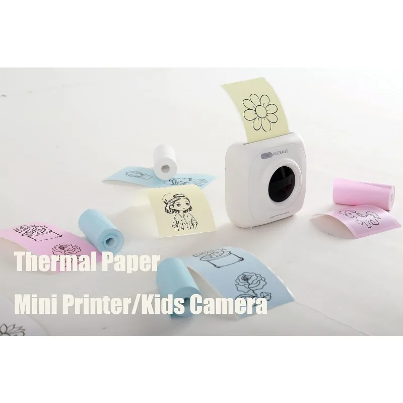Camera Paper for Instant Print Camera Kids Paper Mini Pocket Printer Non-Adhesive Mini Printer Paper 57 X 30mm DIY  Scrapbook