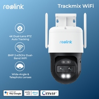 Reolink Trackmix Series WiFi 4K Outdoor Security Camera Dual-Lens Motion Tracking 8MP PTZ Cam 6X Zoom AI Human Detect IP Camera