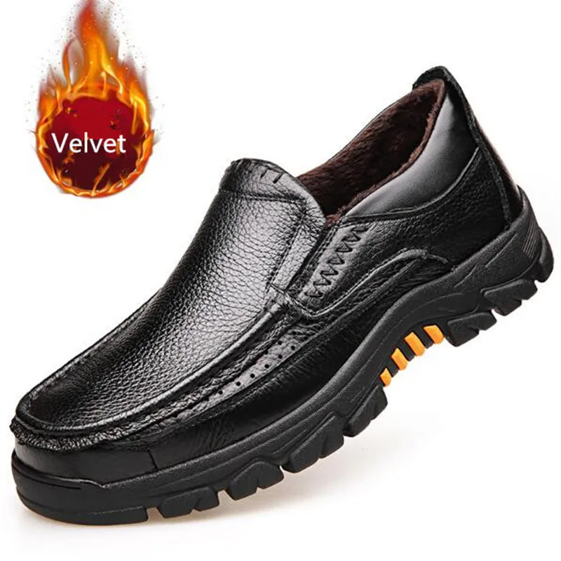 Genuine Leather Shoes Men Loafers Soft Cow Leather Men Business Casual Shoes New Male Footwear Black Brown Slip-on Shoes