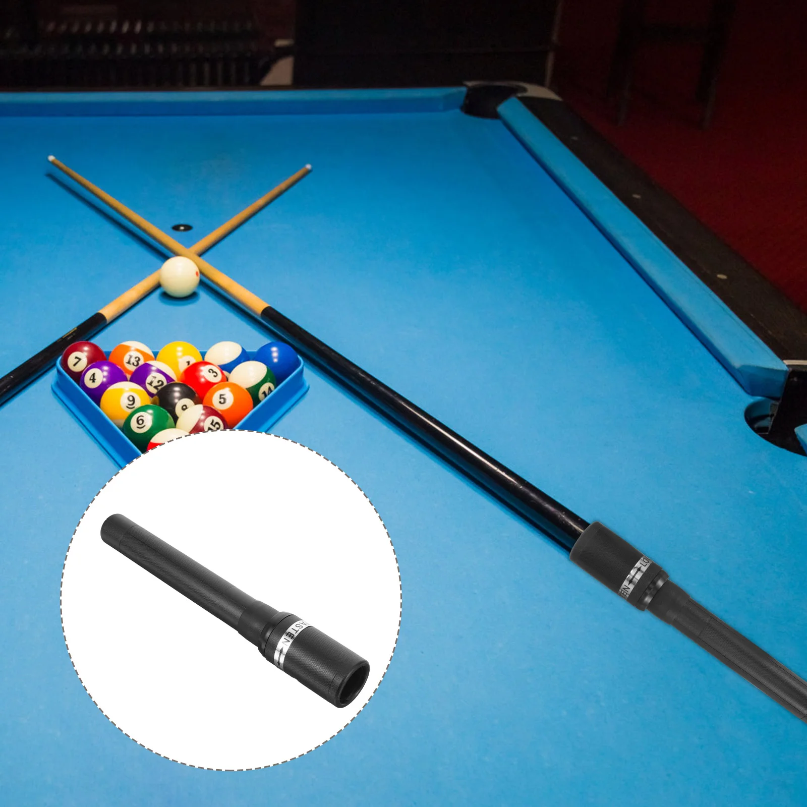 

American Nine-cue Sleeve Billiard Extension Handle Back Extender Section Supplies Accessories Golf Club Golfs Rod Stick Plastic