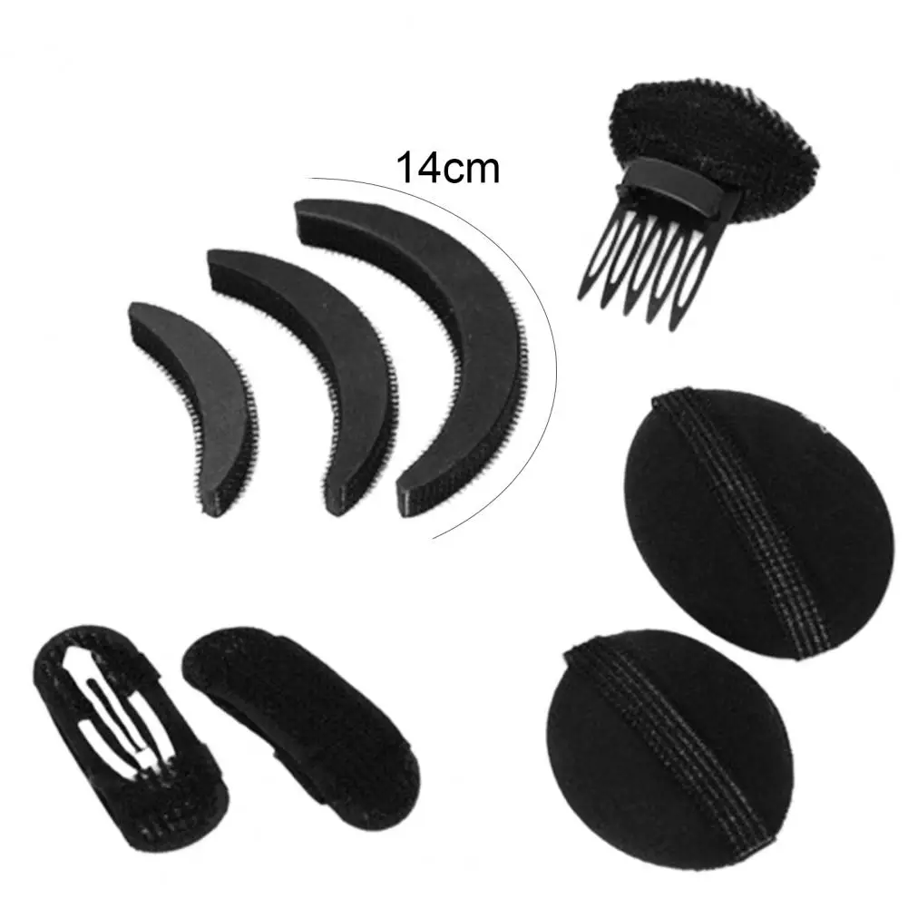8Pcs/Set Hair Volume Bump Practical Black Bump It Up Volume Hair Base Styling Insert Tool for Hair Styling Design 2