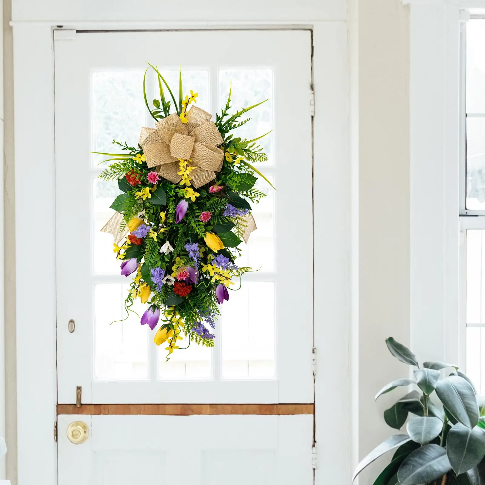 

Свадебный тюльпан Swag окно цветочный венок для помолвки День Рождения сад