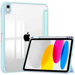 Portable All - Inclusive Tablet Case with Pen Slot and TPU Soft Shell for iPad 10th (2022) (Baby blue)