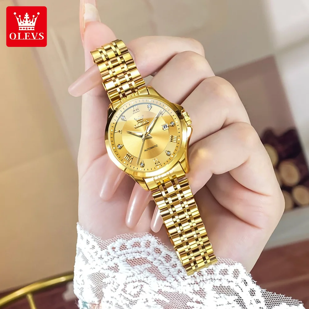Orologio Classico Da Donna DIROCORO Con Diamanti E Datario, Quadrante 28 Mm, Impermeabile 30 M