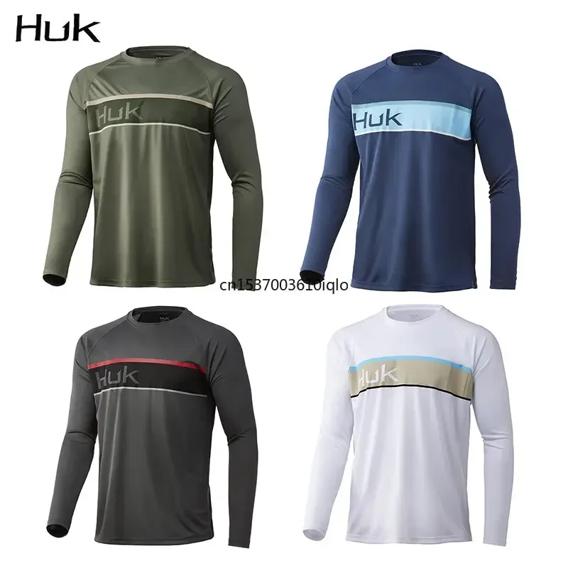 Pro Fishing Shirt Crewneck Summer Long-sleeved Fishing Shirt Breathable Outdoor Men Fishing Clothes Anti Uv 2024