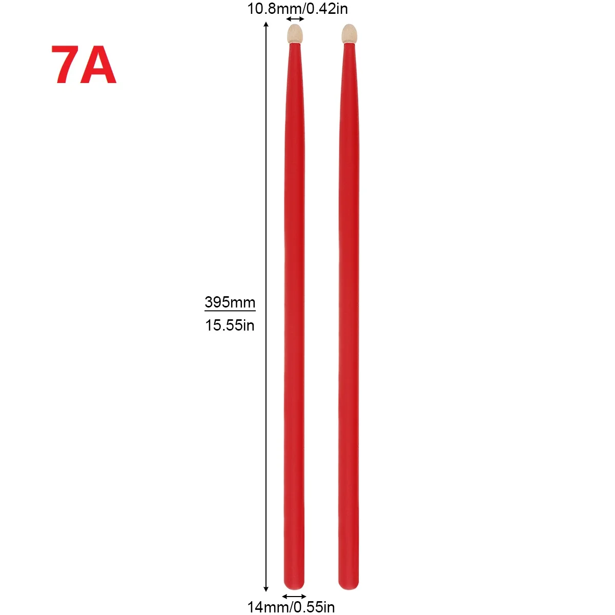1 Pair Maple Wood Drum Sticks 5A 7A for Drum Practice and Stage Performance Music Band Drumsticks drum sticks
