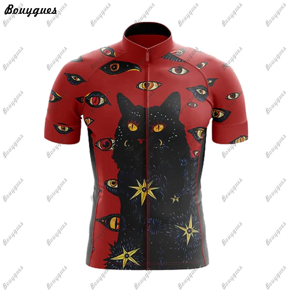 thumbnail image 1 of Maillot de ciclismo Pro Team CAT para hombre, maillot de ciclismo de montaña, maillot de descenso, ropa de ciclismo de montaña Pro Team Tricota de alta calidad, 1 of 5
