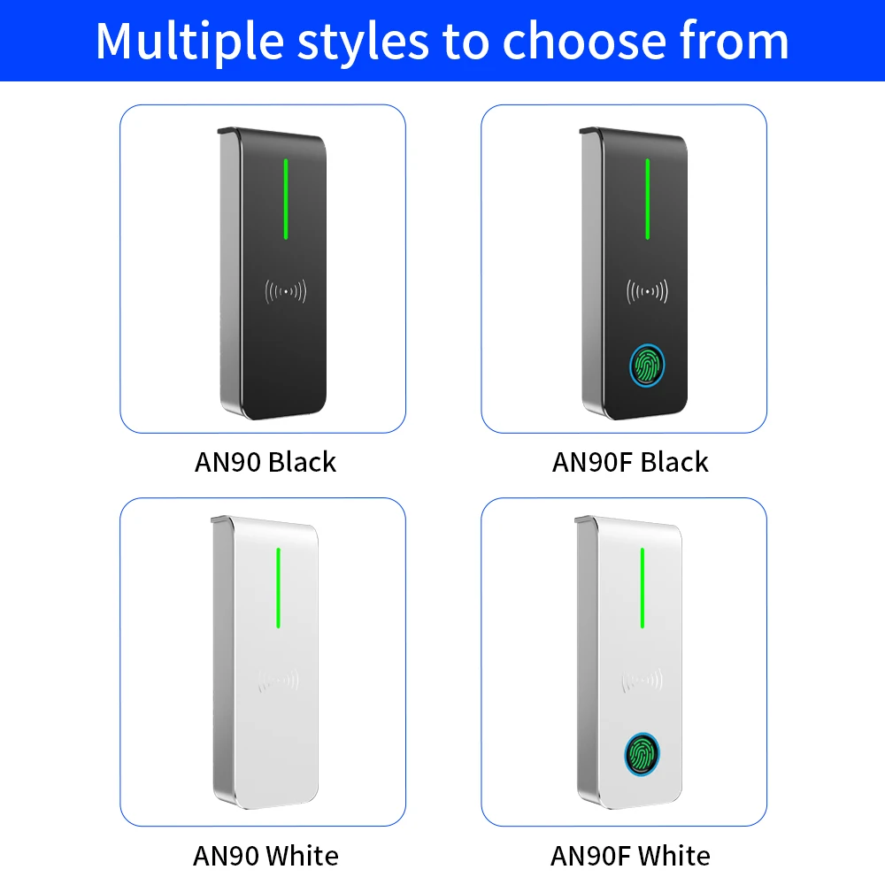 TTLock 블루투스 액세스 제어 시스템 지원 지문 인식 앱 원격 잠금 해제 RFID 카드 모바일 NFC IP67 방수 ABS 소재