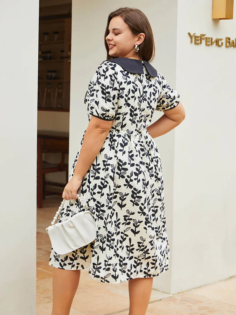 Elegant Chiffon Big Size Dress Women Short Sleeve White Floral Ladies Long Dresses Plus Size Maxi Dress For Women Summer 2023