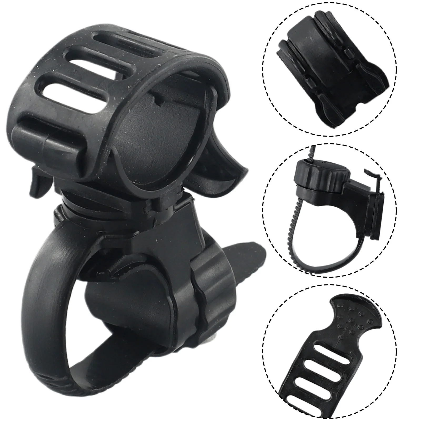 

360 Degree Rotation Bicycle Handlebar Light Bracket Flashlight Lamp Holder Bicycle Accessories For Bicycle Holders Within 32mm