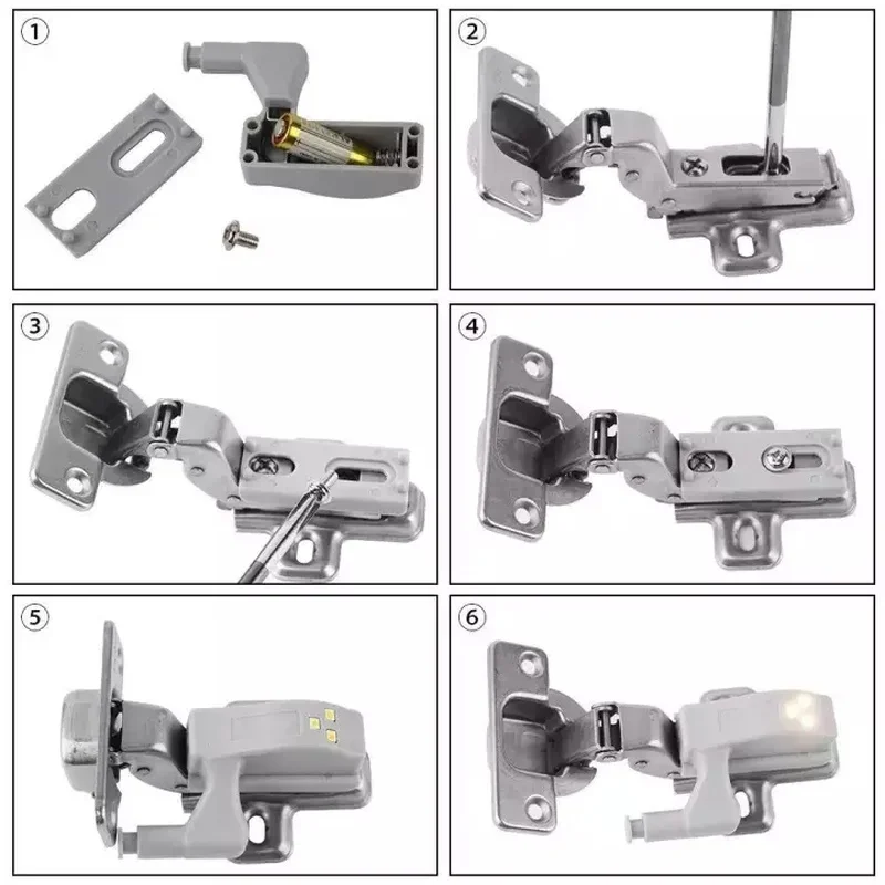LED Night Light LED Cabinet Light Under Cabinet Light Cabinet Lights LED Cabinet Lights 10/1pc LED Inner Hinge Lamp for Bedroom Kitchen Closet