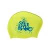 Long Hair Ear Protection Swimming Caps for Women Large Size Soft Silicone Swim Caps Floral Printed Swimming Cap Pool Accessories 6