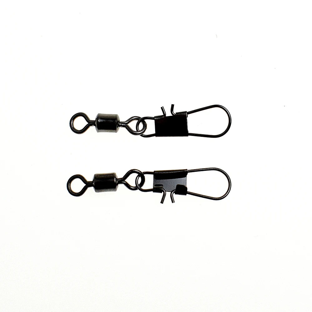 Fishing Swivels Interlock Snap Pin Ball Bearing Swivel Rolling Solid Rings Connector 50pcs