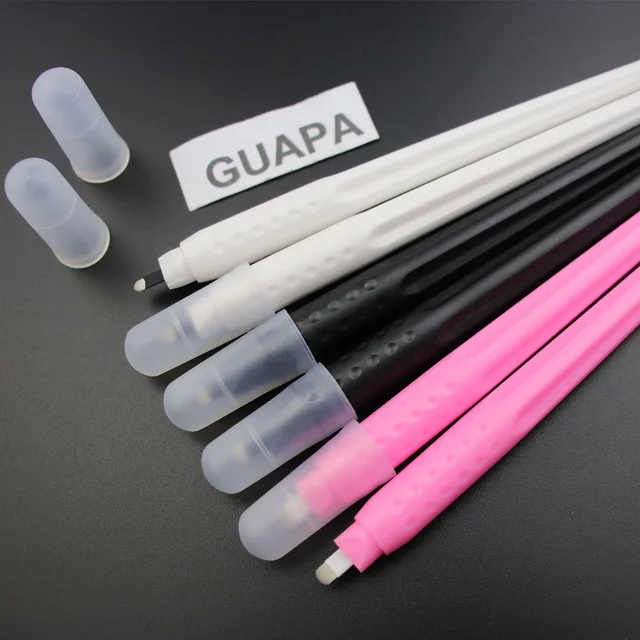 2023 New Sterilized Permanent Makeup Eyebrow Tattoo Tools 0 18mm Disposable Microblading pen with U Blades
