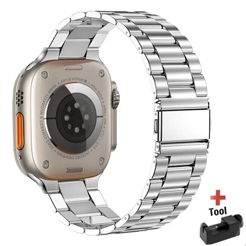 Sleek Stainless Steel Metal Link Bracelet