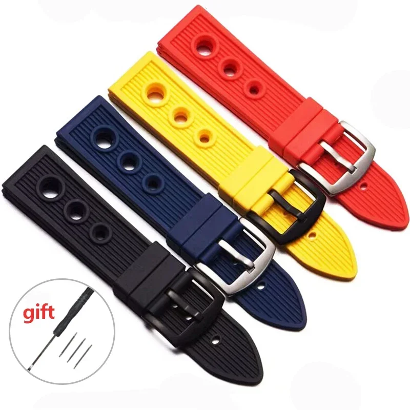 Cinturino Universale In Silicone Per Cinturino Impermeabile Traspirante Breitlin Per Rolex 22Mm Uomo Donna Accessori Per Bracciale In Gomma