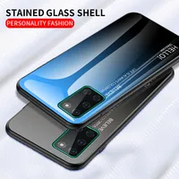 One Plus Oneplus 8T Plus KB2007 Case Gradient Grain Tempered Glass Hard Back Cover for OnePlus 8T KB2001 KB2000 Silicone Bumper 1