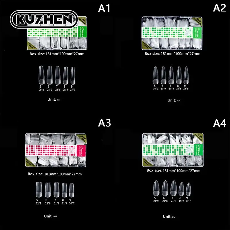 

500 шт./коробка, накладные ногти с мягким покрытием