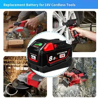 6 Pack 18V 8.0Ah Battery Replace For All Milwaukee M18 8000mAh Cordless Power Tools Lithium-Ion Battery Compatible With Milwauke - Image 6