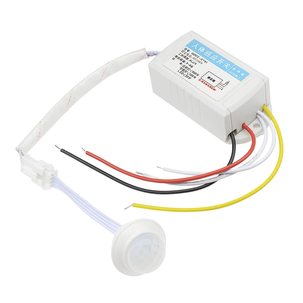 

AC220V 200W Human Body Infrared Sensor Infrared Body Sensor Switch LED Light Intelligent Controller 5-8M Sensor Distance Durable