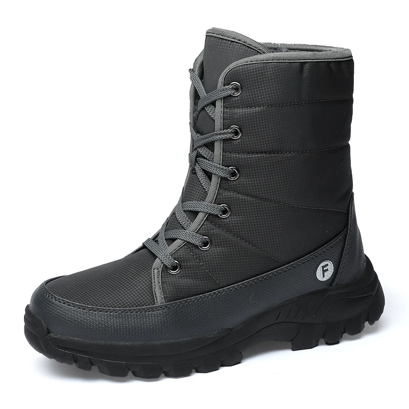 

New Outdoor Men Boots Winter Snow Boots For Men Shoes Thick Plush Waterproof Slip-Resistant Keep Warm Winter Shoes Plus Size 46