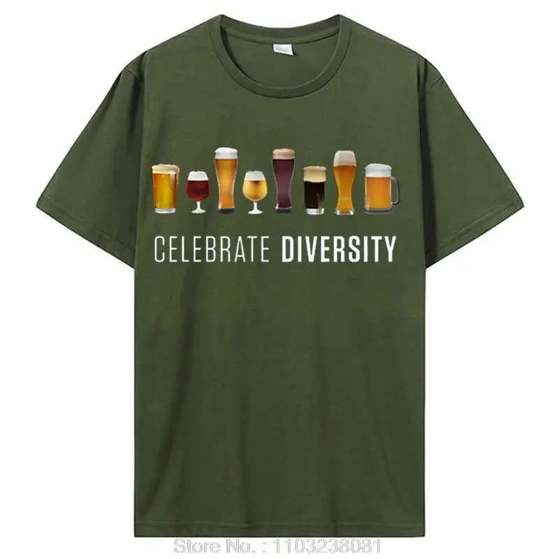 Herr t-shirt celebrate diversity rolig bomull streetwear_voghion.com
