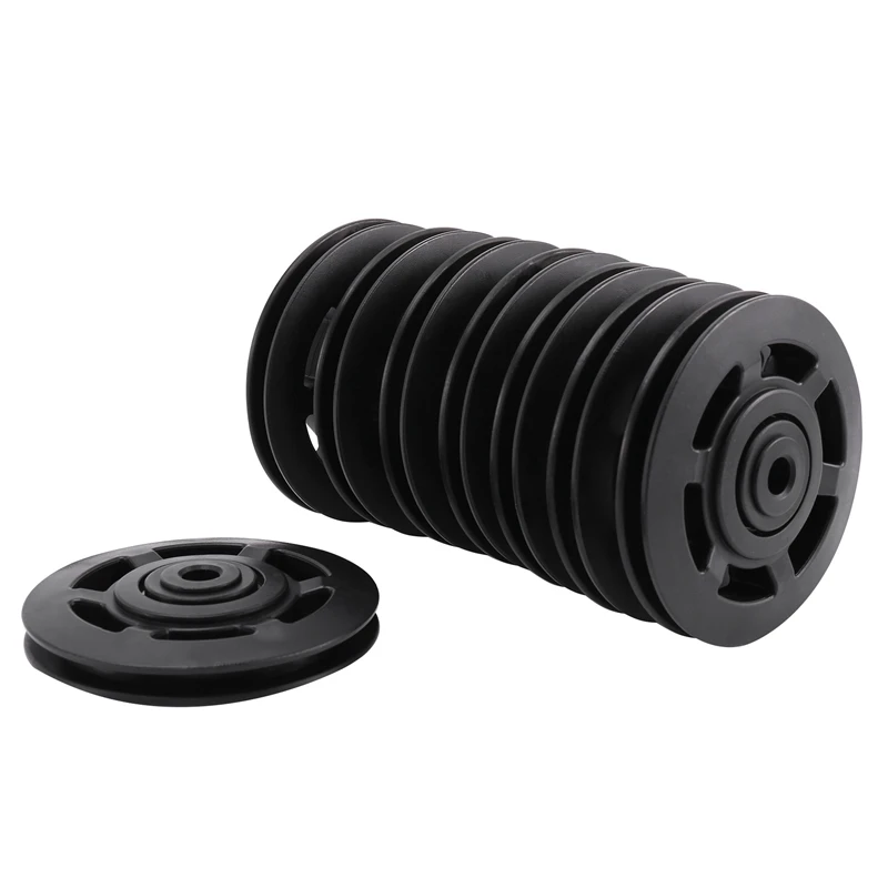 

Top!-8Pcs 95Mm Black Bearing Pulley Wheel Cable Gym Equipment Part Wearproof