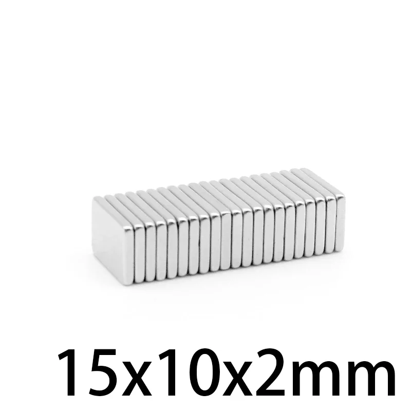 10/20/50/100/150/200 Pz 15 X10X2 Mm Rettangolare Terre Rare Magnete Al Neodimio N35 Blocco Potenti Potenti Magneti 15X10X2Mm 15*10*2