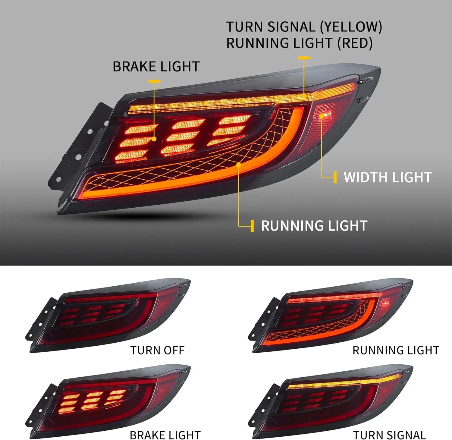 LED Tail Lights For Toyota GR86 Subaru BRZ 2021-2024 2nd Gen ZN8