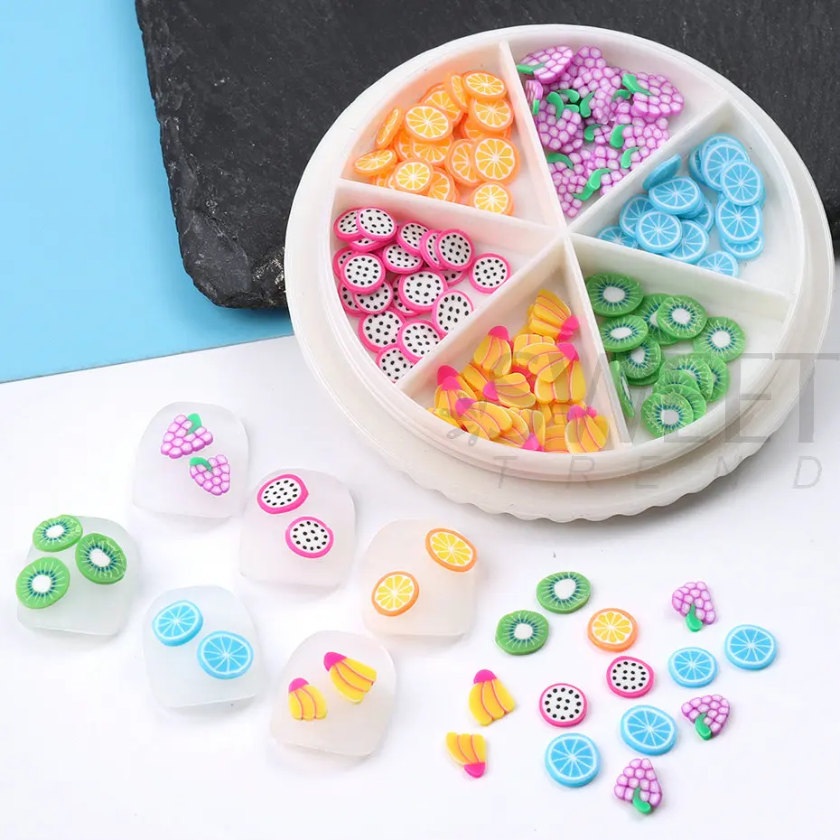 3Dネイルデコレーション,フルーツ,ミックス,フローラル,ソフト