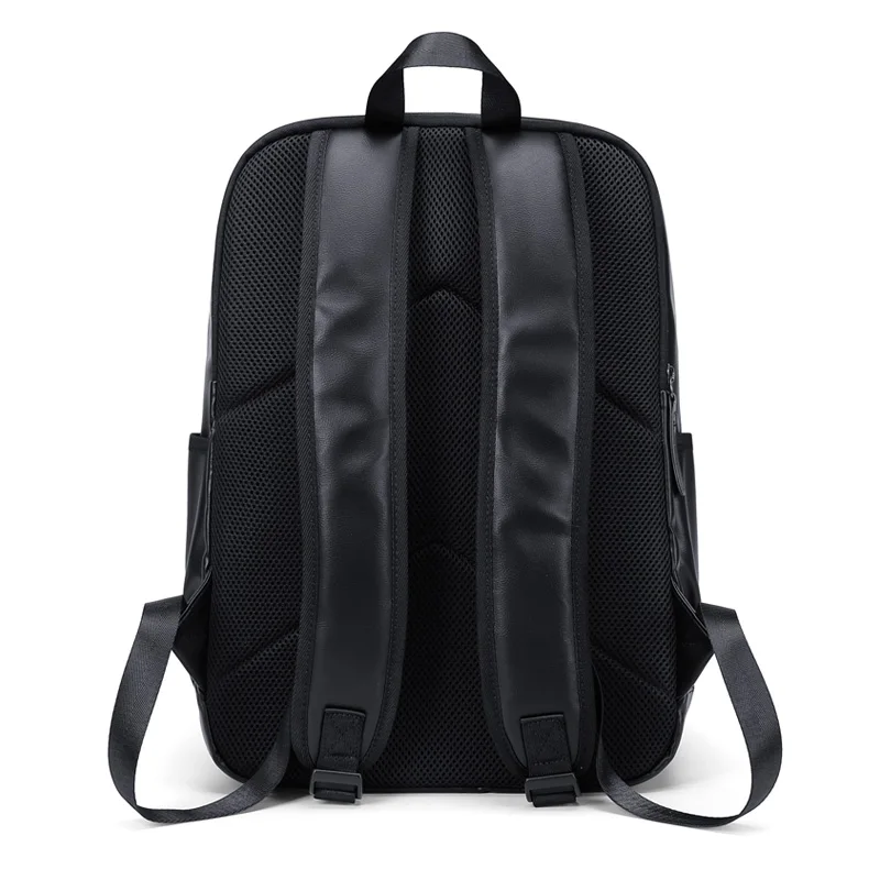GOLF Men Backpack Bag Leather Business Backpack Laptop 15 6 inch Elegant Black Waterproof Back Pack Bags with Multi Compartments 4