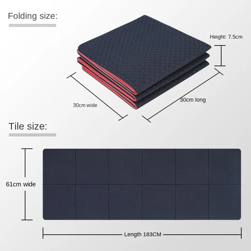 

Складной Коврик для йоги 4-8 мм, портативный наружный Домашний напольный коврик для фитнеса, нескользящий детский спортивный коврик для студентов, коврик для сна и фитнеса