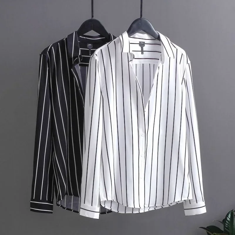 

Brand New Men's Long-sleeved Shirts Blouse Casual Vertical Stripes Shirts for Male Slim Tops Man Shirts Blouses