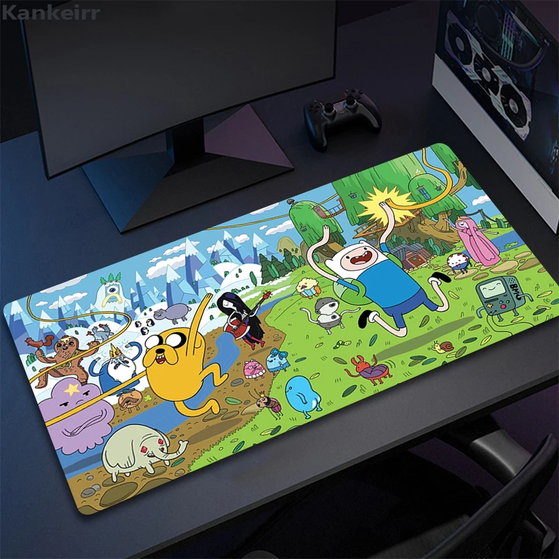 

Adventure Time Small Gaming Mouse Pad Computer Office Mousepad Keyboard Pad Desk Mat PC Gamer Mouse Mat Silicone Laptop Mausepad