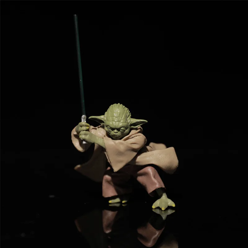 10Cm Star War Characters Master Yoda Doll Con Spada Action Figure Star War Ornaments Anime Figure Giocattoli Per Bambini Regali