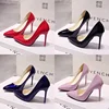 Nude Pumps for Women High Heel Shoes Female Fashion Patent Leather Sexy Pointed Toe Thin Heel Wedding Shoes Plus Size 34-44 1