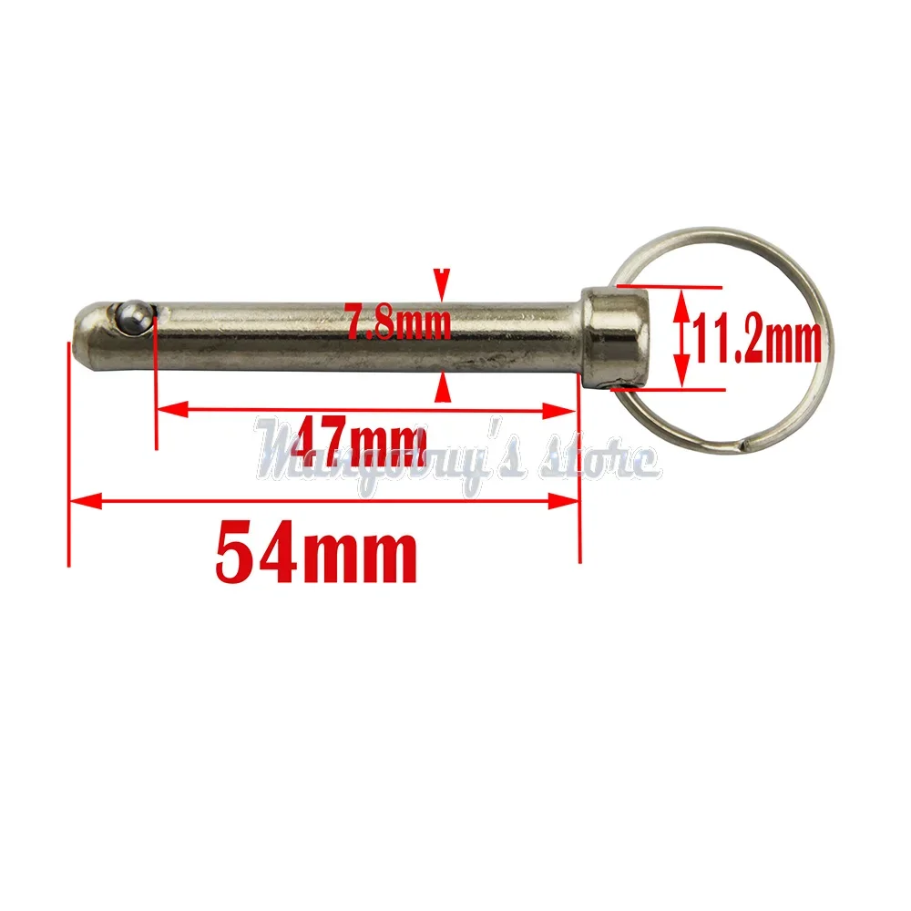 1 Piece Quick Release Push / Pull Ball Lock Pins Pin Diameter 6mm 8mm 10mm With Sprung Ball End quick release ball lock pins
