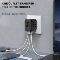 Universal Travel Adapter 3 USB 1 Type-C Port Fast Charging International Plug Adapter For EU UK US Australia Power Charger - Image 3